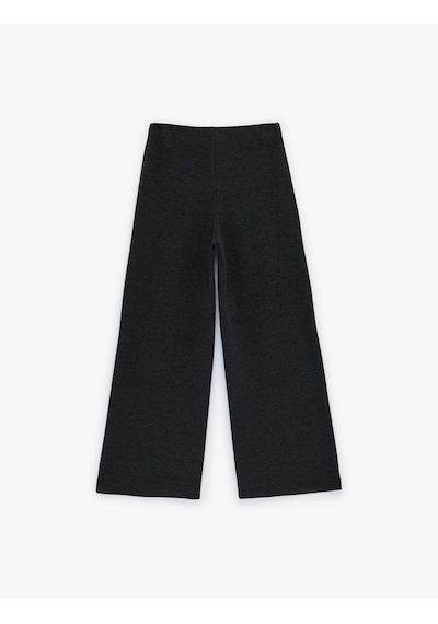 Koton Standart Bel Geniş Paça Pantolon Antrasit 6sak40037ek Antrasit
