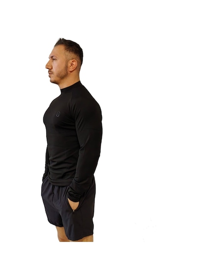 Nature The Brand Siyah Aktif Basınç Erkek Antrenman Tişört, Koşu Fitness Ağırlık Terletmez Tişört SIYAH