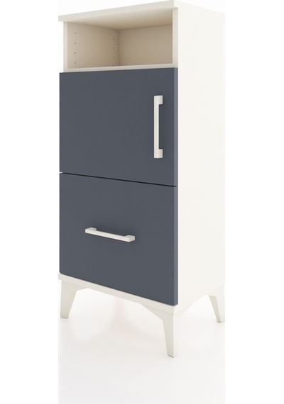 Arges Komodin 2 Raflı Tek Çekmeceli 2 Kapaklı 44x30x96 Aytaşı... Aytaşı