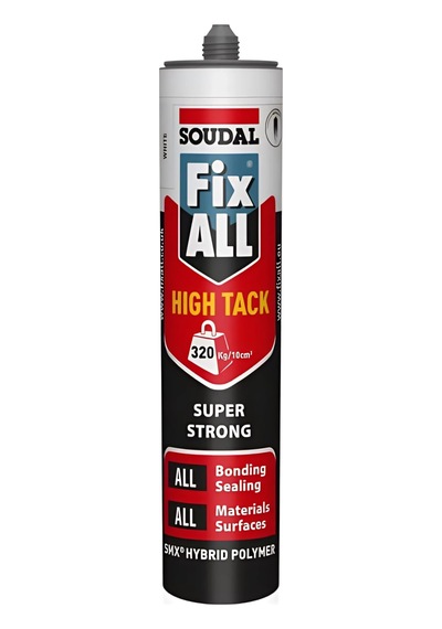 Soudal Fix All Yüksek Güçlü High Tack Montaj Yapıştırıcısı Beyaz 290 Ml