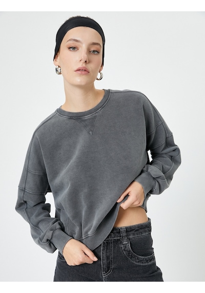 Koton Bisiklet Yaka Sweatshirt Soluk Efektli Standart Kesim Antrasit 4sak10414ek Antrasit Koton Bisiklet Yaka Sweatshirt Soluk Efektli Standart Kesim Antrasit 4sak10414ek Antrasit