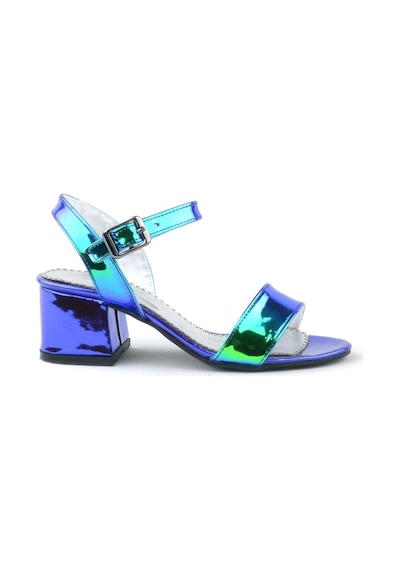 Hapshoe Pony Hologram Mor-Yeşil Kalın Topuklu Kız Çocuk Abiye Ayakkabı - 26 Mor