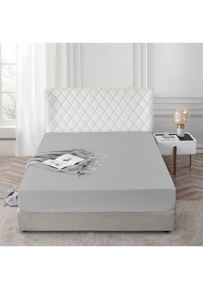 Lionas Lastikli %100 Pamuk Penye Çarşaf 140x200 Gri