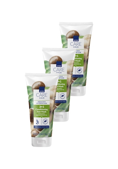 Care Aloe Ve Makademya Yağı İçeren 3 U 1 Arada Saç Maskesi 200ml Üçlü Paket
