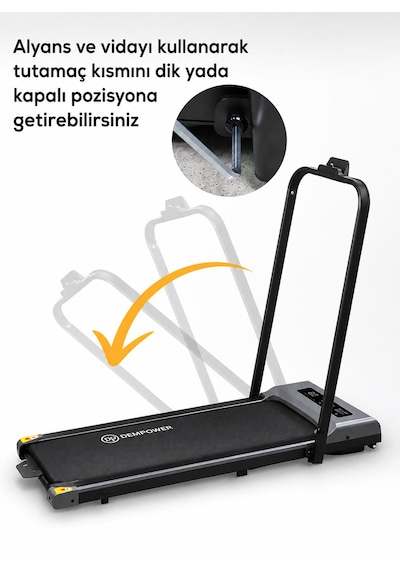 130kg Taşıma Kapasiteli Bluetoothlu Uygulamadan Ayarlanabilir Uzaktan Kumandalı Yürüme Ve Koşu Bandı Ev Ofis Yazlık Sağlıklı Yaşam Spor Gym Fitnnes