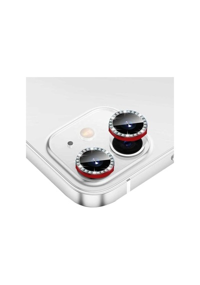 Uyumlu Iphone 11 Kamera Lens Koruyucu Tam Koruma Sıvı Dayanıklı Renkli Taşlı 6d