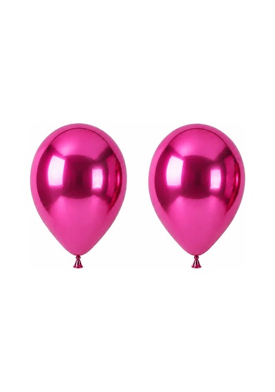 Fuşya Renk Lateks Krom Balon 45 Cm - 2 Adet