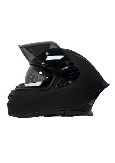 Rivox R1 Kapalı Motosiklet Kaskı Mat Siyah