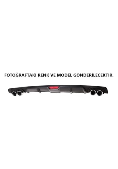 Ford Escort Uyumlu Body Kit Difüzör 4 Çıkış Siyah Yuvarlak