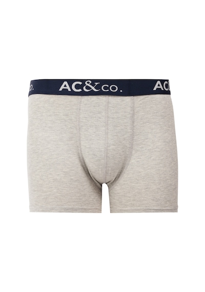 Ac&Co / Altınyıldız Classics Pamuklu Esnek Desenli Erkek 3'Lü Boxer Lacivert - Gri