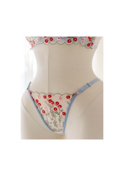 Capella By P Flora Çiçekli Mavi Desteksiz Bralet Takım Mavi - 909099802 Mavi