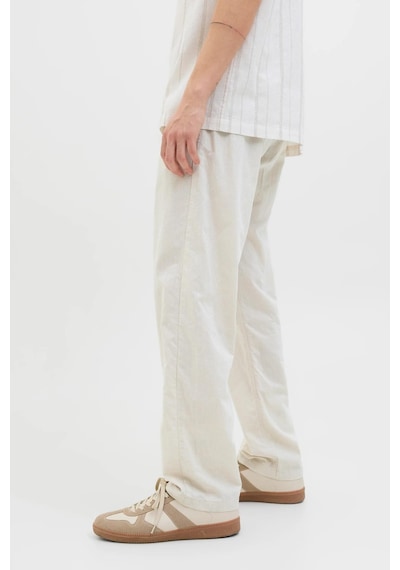 Jack & Jones Jpstkane Summer Linen Blend Erkek Jogger Keten Karışımlı Yazlık Pantolon Krem