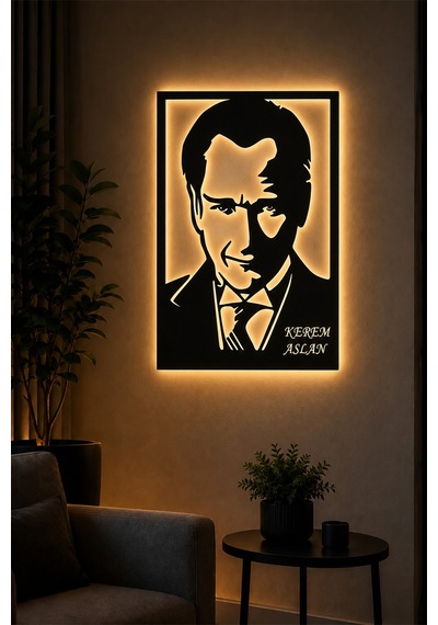 Lucenda Kişiye Özel Atatürk Silüet Led Işıklı Dekoratif Duvar Tablosu İsim Yazılı Modern Tablo Siyah - 905604841 Siyah Lucenda Kişiye Özel Atatürk Silüet Led Işıklı Dekoratif Duvar Tablosu İsim Yazılı Modern Tablo Siyah - 905604841 Siyah