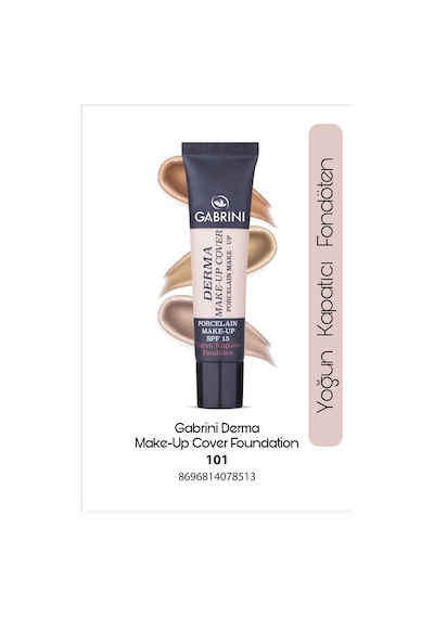 Gabrini Fondöten Porselen Makyaj Derma Make Up Cover No:101