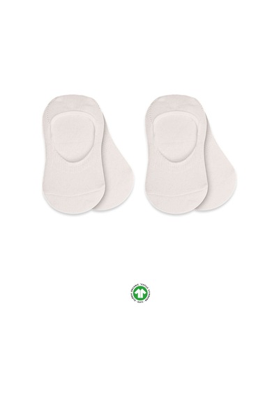 Bistyle 2'li Penye Babet Silikonlu Basic Çorap 30104 Ekru Ekru Ekru