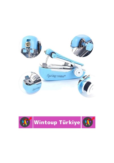 Seyahat Tipi Yırtık Sökük Onarımı Pratik Portatif Çanta Cep Boy Çok Şık Kablosuz Mini Dikiş Makinesi