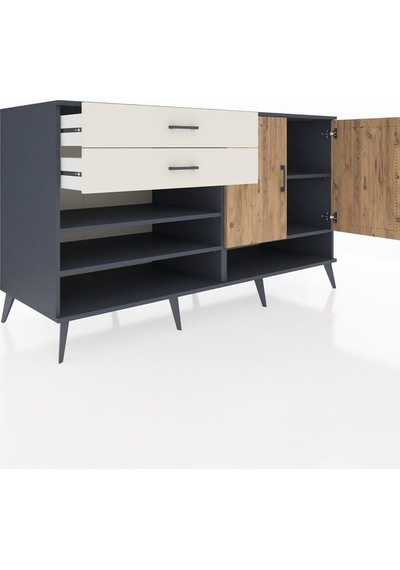 Kronos Konsol 4 Raflı 2 Çekmeceli 2 Kapaklı 176x59x99 Antrasit-ça Antrasit-çam/aytaşı Kronos Konsol 4 Raflı 2 Çekmeceli 2 Kapaklı 176x59x99 Antrasit-ça Antrasit-çam/aytaşı