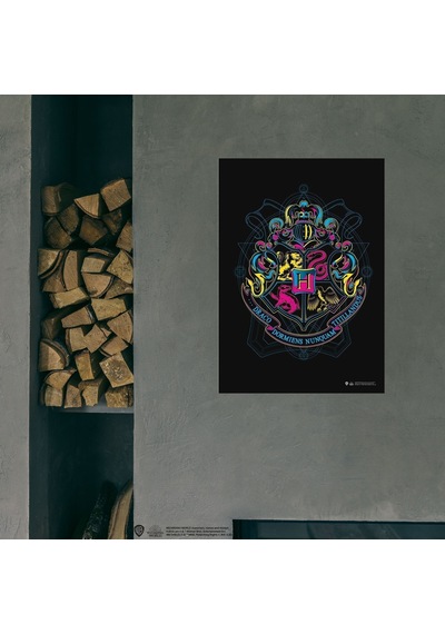 Harry Potter Hogwarts Model : Neon Logo Poster 50x70 Cm Harry Potter Hogwarts Model : Neon Logo Poster 50x70 Cm