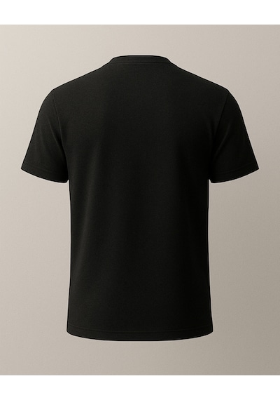 Başörtülü Sarı Kedi -sarman- Baskılı T-shirt Siyah