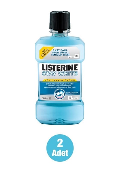 Listerine Stay White Ağız Bakım Suyu 2 x 500 ML