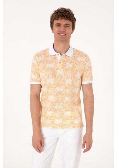 U.S. Polo Assn. Erkek Regular Fit Polo Yaka Turuncu Tişört 50299618-VR202
