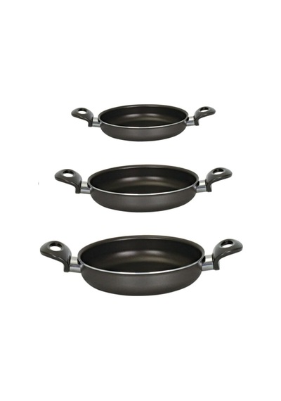 Onyx Üçlü Set Kapaksız Teflon Sahan Seti, 16-18-22 Cm Dtteflon-16-18-22 Çok Renkli