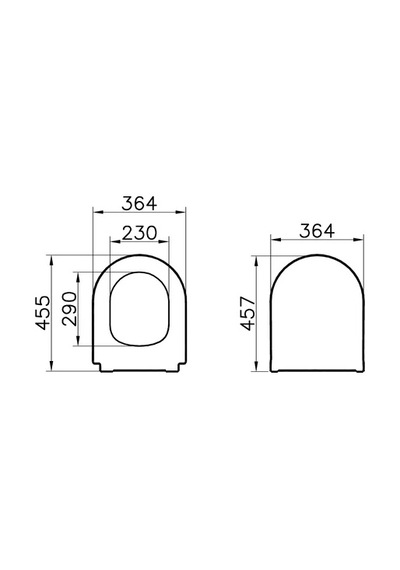 VitrA 110-003r009 İnce Universal Klozet Kapağı, Yavaş Kapanır, Kolay Çıkabilir, Beyaz