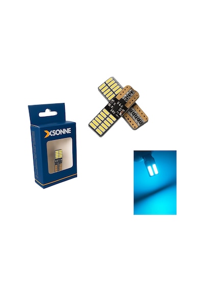 T10 Led Ampul 24 Ledli Canbuslı Park Ampulü 2'li Takım Buz Mavi