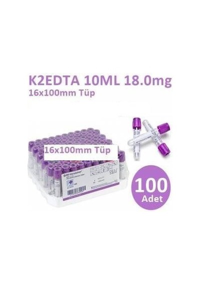 Tıpkimsan Bd Vacutainer Kan Alma Tüpü, Mor Kapak K2edta