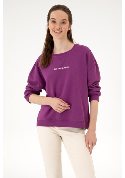 U.S. Polo Assn. Kadın Menekşe Bisiklet Yaka Sweathırt 50313562-VR037