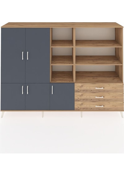 Hyperion Dolap 11 Raflı 3 Çekmeceli 5 Kapaklı 220x44x163 Çam-antrasit/çam Antrasıt/atlas Çam - Atlas Çam Hyperion Dolap 11 Raflı 3 Çekmeceli 5 Kapaklı 220x44x163 Çam-antrasit/çam Antrasıt/atlas Çam - Atlas Çam