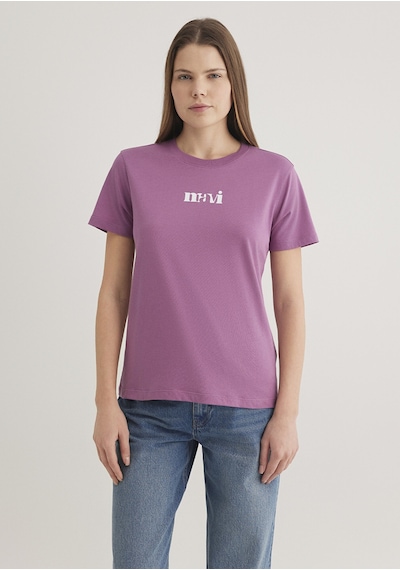 Mavi - Mavi Baskılı Pembe Tişört 1612241-70987 Pembe