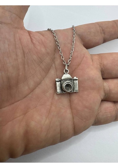 Shutter Moment Fotoğraf Makinesi Figürlü Unisex Kolye 60 Cm Zincirli Çok renkli