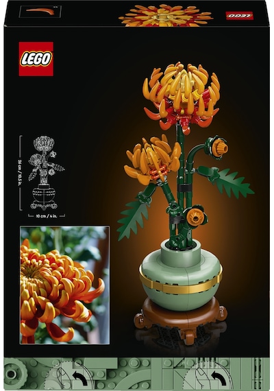 LEGO® Botanicals Krizantem 10368 – Yetiskinler için Pastel Yesil Saksi Içeren Dekoratif Çiçek Modeli Yapim Seti (278 Parça)