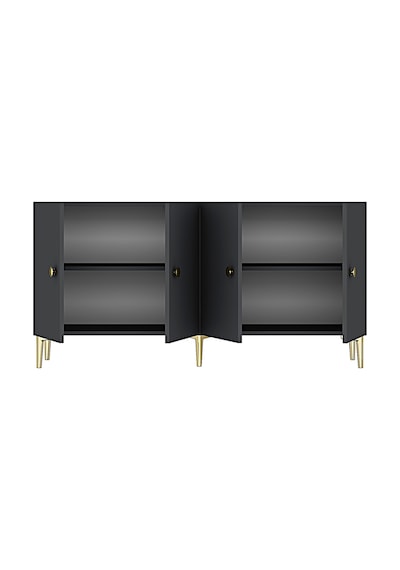Ka1817ag Simple Konsol Ve Tv Sehpası Antrasit-gold 180cm