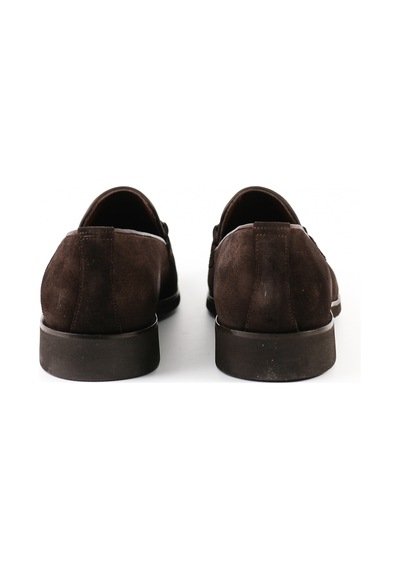 Tuna Hakiki Deri Kahverengi Loafer Erkek Ayakkabı - 0161 Kahverengi