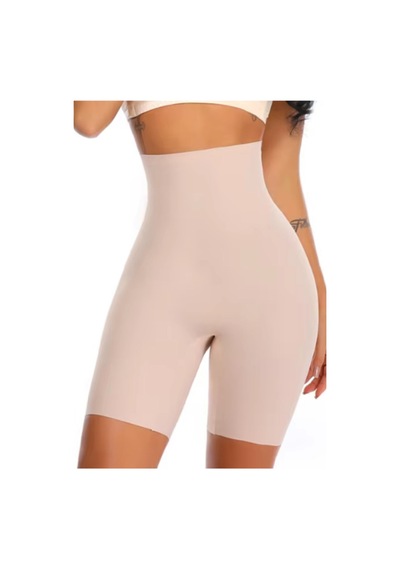 Dikişsiz Görünmez Yüksek Bel Shapewear Şort Vücut Şekillendirici Şort Elbiseler Altına Ten