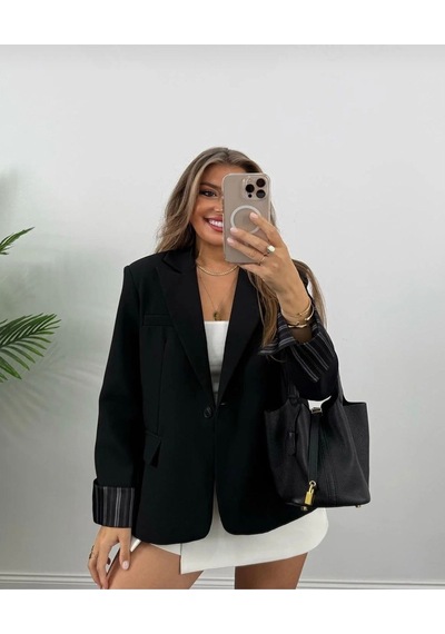 Ceket Kumaş Blazer Siyah