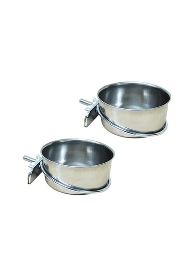 2 Adet Vidalı Çelik Yemlik 10 Oz / 300 Ml