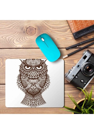 Baykuş Owl Kahverengi Mouse Pad Mousepad