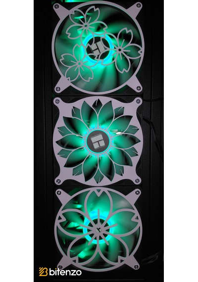Çiçek Temalı 3 Lü 120x120 Mm Oyun Pc Aksesuarı, Masaüstü Bilgisayar Fan Kapağı Fan Kapağı Seti Beyaz
