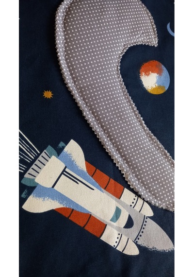 Kırlent Kılıf 37x37 Space Puantıye Mavi