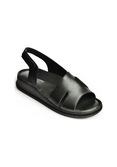 Fox Shoes Y555554003 Siyah Hakiki Deri Günlük Kadın Sandalet