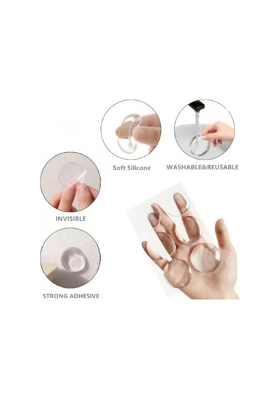 Şeffaf Silikon Mobilya Ve Kapı Durdurucu Darbe Pedi 6'lı Set Belirtilmemiş Çok Renkli Cn Diğer