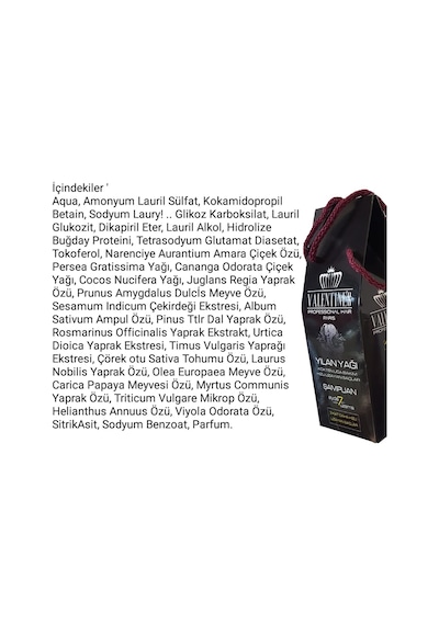 Valentine Professionel Yılan Yağı Şampuan 500 ML