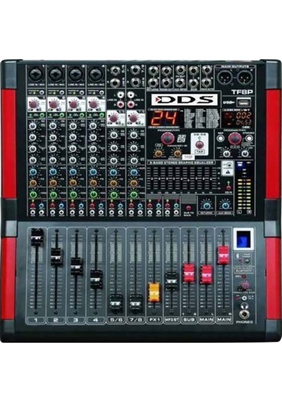 Dds D-8 P2000 Fx 8 Kanal 2x1000w Usb/sd/bluetooth Power Mıxer-50651