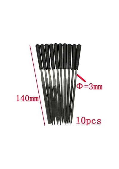Senbang 10 Parça Mini Eğe İğne Model Demir Ahşap Metal Törpü Eğe 14 Cm
