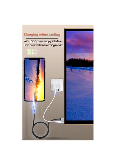 Cr36 Switch 2 İçin Görüntü Aktarıcı Adaptör Çevirici Type-c 3.1'den Hdmı Hdtv 4k 60hz Pd 100w Şarj 2 Metre Kablo Thunderbolt 3 Uyumlu