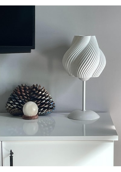 Designobee Krema Plus - Modern Abajur Masa Lambası Gece Lambası - Metal Ayaklı Lamba - Ambiyans Lambası, Dekoratif A Çok Renkli