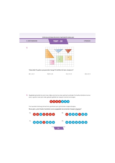 5. Sınıf Zihin Çalıştıran Eğlenceli Kanguru Matematik Soruları